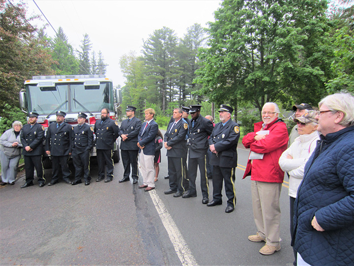 Members of the Tobyhanna Township Fire Company and other attendees at the ceremony on May 30, 2017.