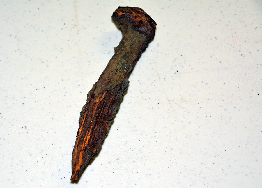 Iron spike from the Wilkes-Barre & Easton Railroad